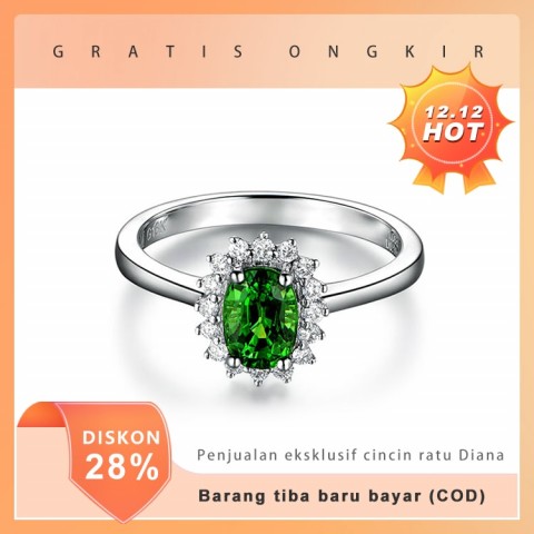 penjualan eksklusif cincin ratu Diana , ada sertifikat perak sterling s925 