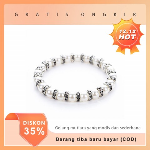 Segar dan elegan, gelang mutiara yang modis dan sederhana