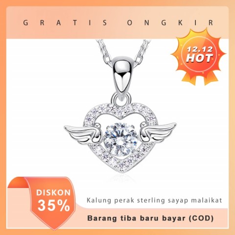 kalung perak sterling sayap malaikat