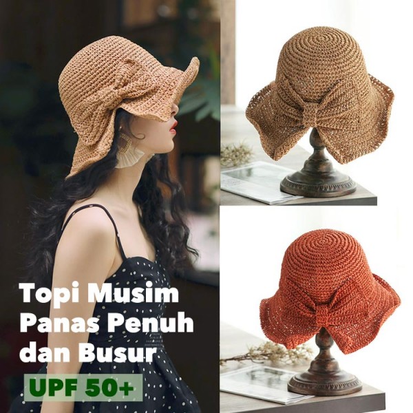 Topi Musim Panas Penuh dan Busur..