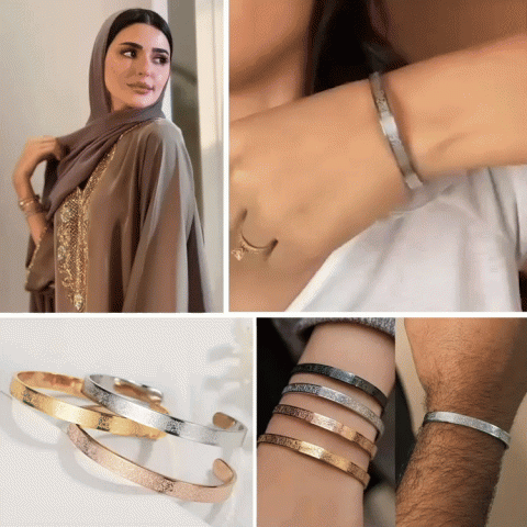 Ayatul Kursi Gelang pembuka yang dapat disesuaikan dengan ukiran