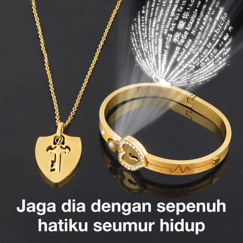 Set Gelang Kunci dan Kalung Kunci