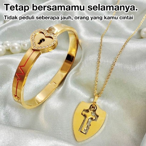 Set Gelang Kunci dan Kalung Kunci