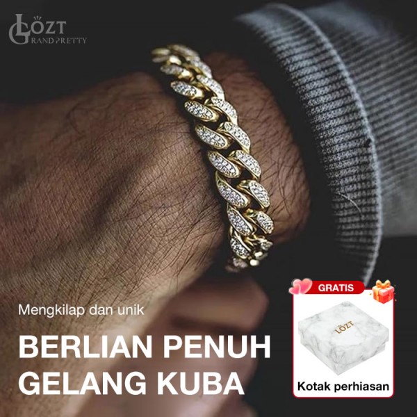 Gelang Kuba berlian penuh..