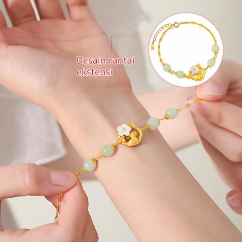 Gelang Kelinci Hetian Jade Blossom 2023 Baru