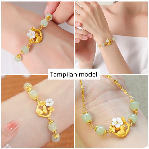 Gelang Kelinci Hetian Jade Blossom 2023 Baru