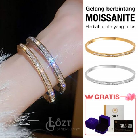 Gelang berbintang Moissanite