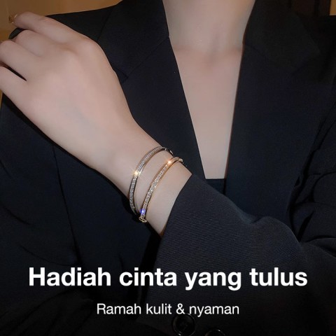 Gelang berbintang Moissanite
