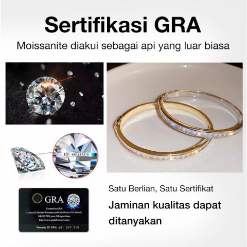 Gelang berbintang Moissanite
