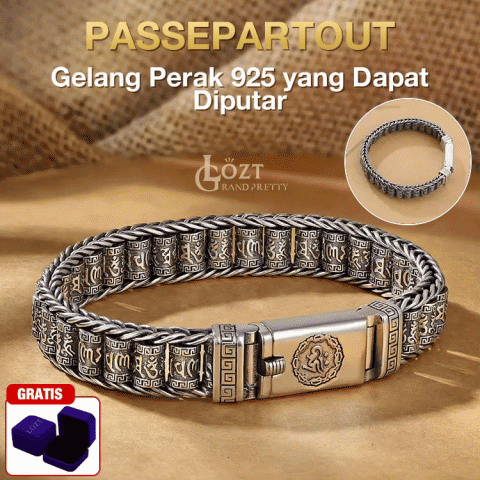 Gelang Perak 925 yang dapat diputar Passepartout