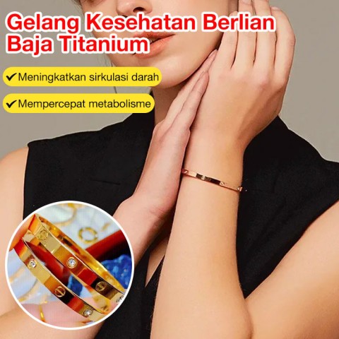 Gelang Kesehatan Berlian Baja Titanium