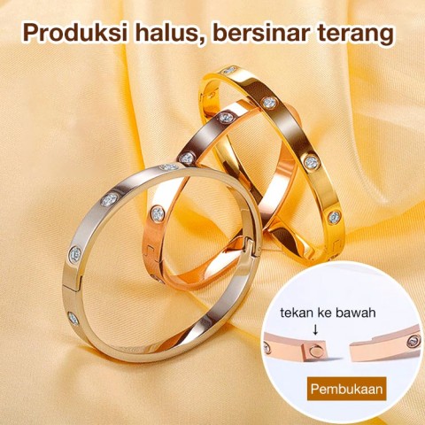 Gelang Kesehatan Berlian Baja Titanium