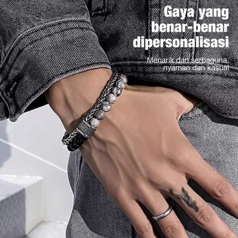Gelang batu mata harimau tulang naga lapis ganda