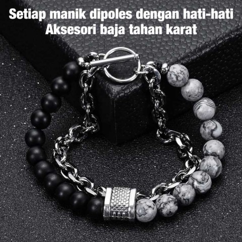 Gelang batu mata harimau tulang naga lapis ganda