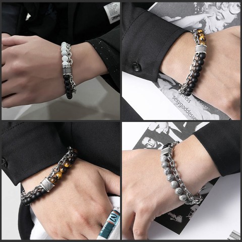 Gelang batu mata harimau tulang naga lapis ganda