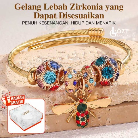 Gelang Lebah Zirkonia yang Dapat Disesuaikan