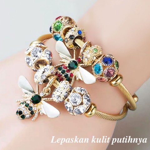 Gelang Lebah Zirkonia yang Dapat Disesuaikan