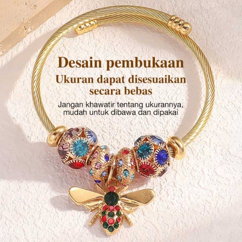 Gelang Lebah Zirkonia yang Dapat Disesuaikan