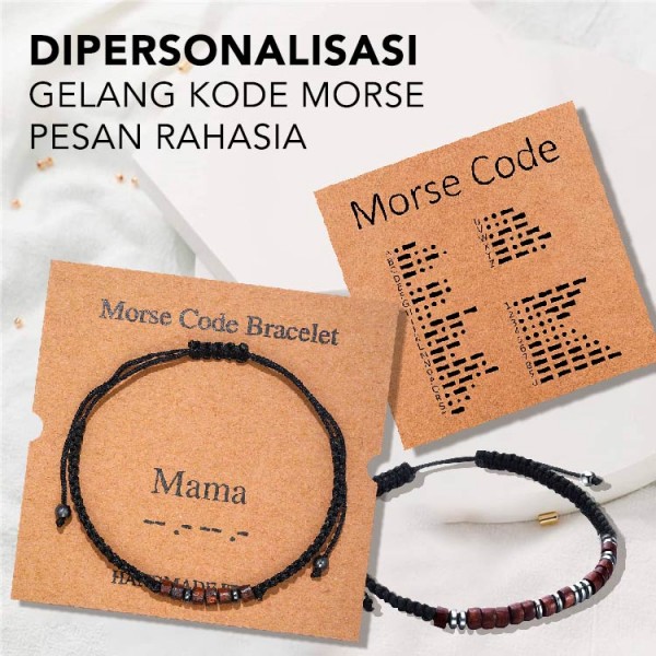 DIPERSONALISASI GELANG KODE MORSE PESAN ..