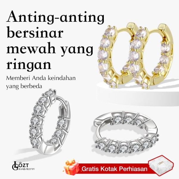 Anting-anting mewah yang bersinar terang..