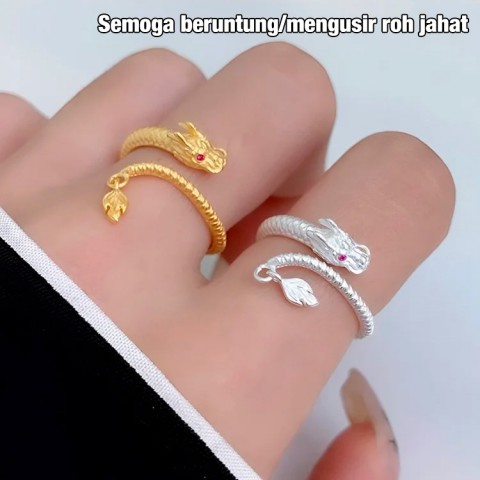 Cincin Keberuntungan Qiankun Ekor Naga