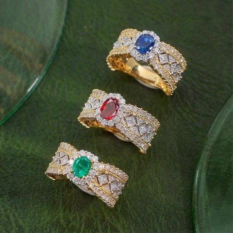 Cincin Batu Permata Berlian Emas