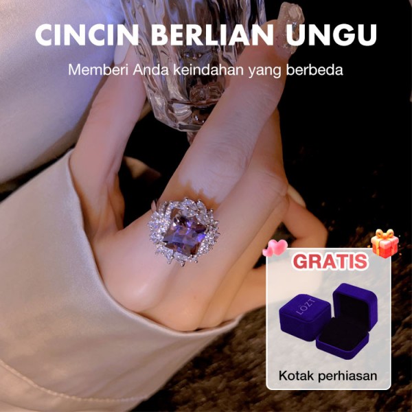 Cincin berlian ungu..