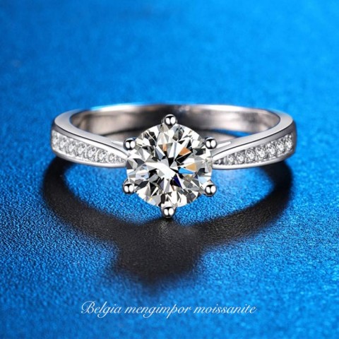 Cincin Moissanite S925 1 karat