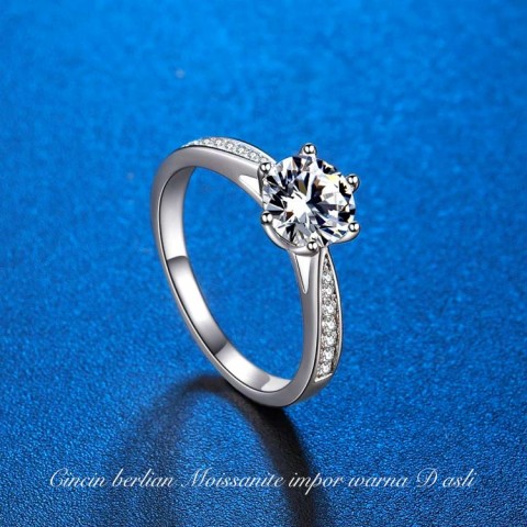 Cincin Moissanite S925 1 karat