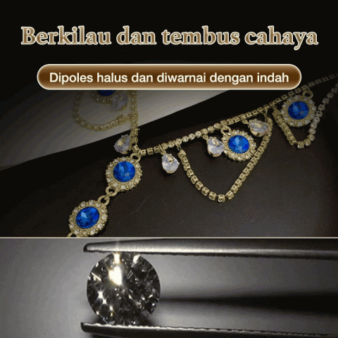 Kalung Manik-manik Biru Elegan
