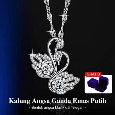 Kalung Angsa Ganda Emas Putih