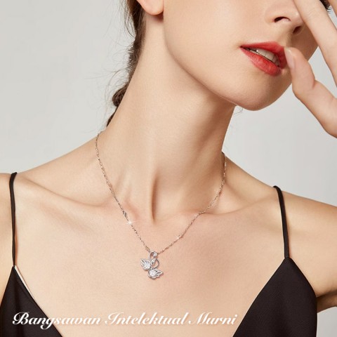 Kalung Angsa Ganda Emas Putih