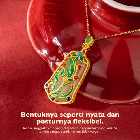 Kalung Liontin Giok Hetian