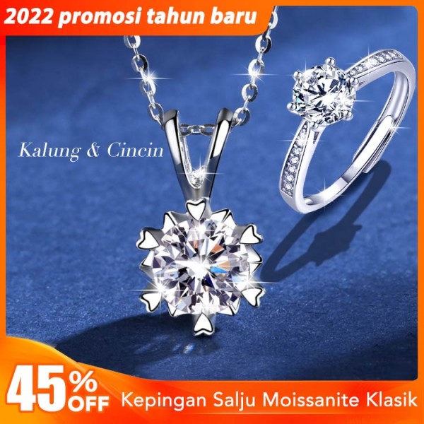 1 Karat Moissanite Kalung..