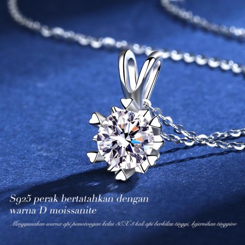 1 Karat Moissanite Kalung