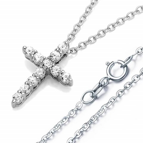 Kalung Salib Moissanite