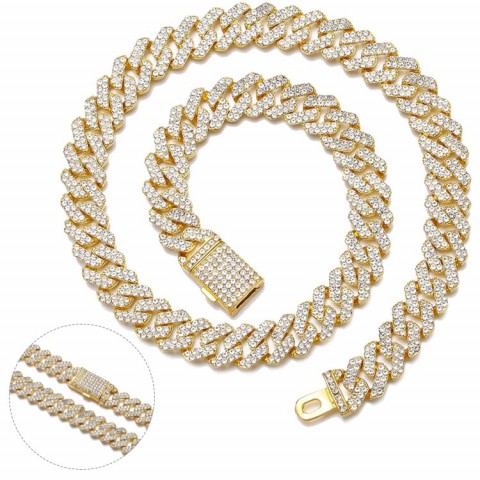 Wang Jiaer kalung Kuba berlian penuh yang sama