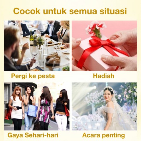 Perhiasan Mutiara Daun Ginkgo Berlapis Emas 24k