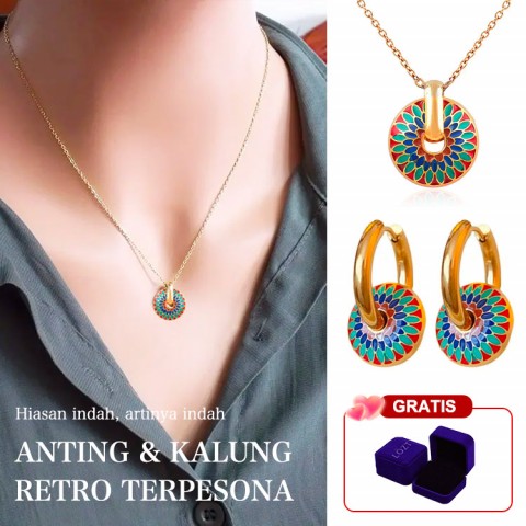 Anting & Kalung Retro Terpesona