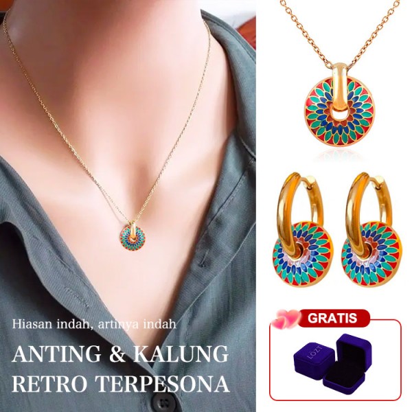 Anting & Kalung Retro Terpesona..