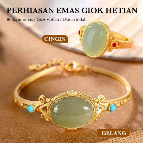 Gelang emas giok Hetian