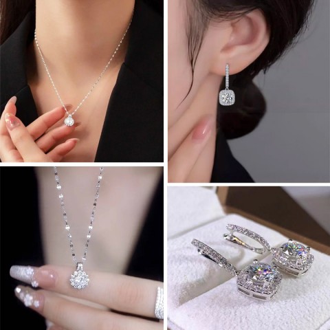 Kalung Berlian Penuh Bunga Matahari