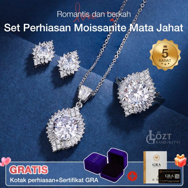 Set Perhiasan Moissanite Mata Jahat..