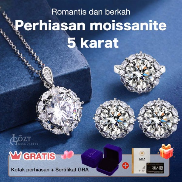 Perhiasan moissanite 5 karat..