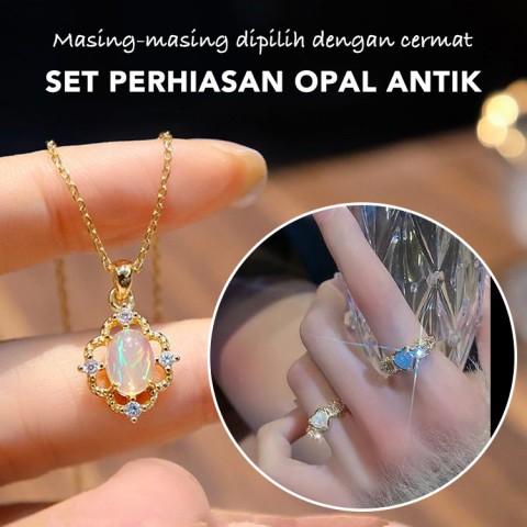 Set perhiasan Opal antik