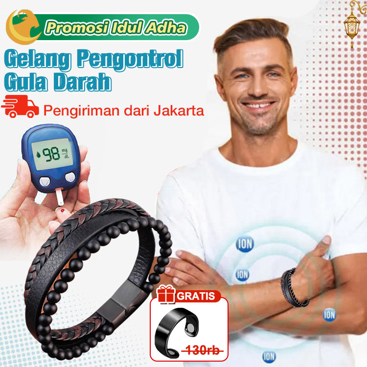 Beli gelang dan dapatkan cincin gratis - Gelang terapi magnetik unisex penurun gula darah - Pengiriman dari Jakarta