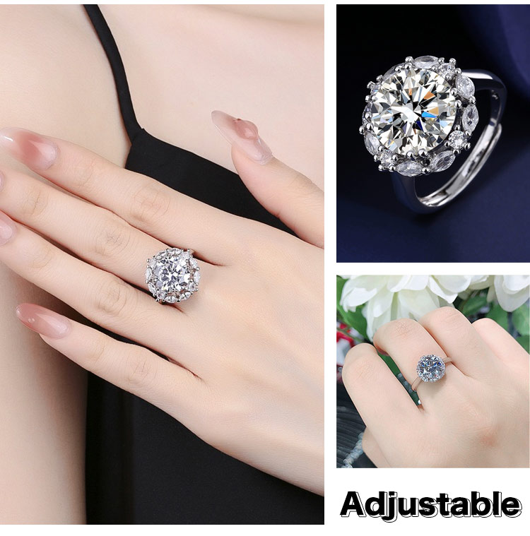 Promosi Ramadhan - Set perhiasan moissanite 5 karat - Sertifikat GRA, kotak hadiah gratis