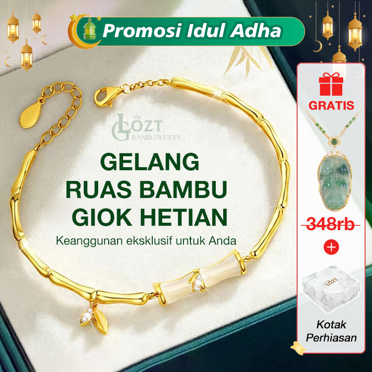 Promosi Idul Adha Terbatas pada 100 kalung giok Hetian- Gelang Segmen Bambu Giok Hetian - Membawa kesehatan dan keberuntungan, termasuk kotak perhiasan gratis.