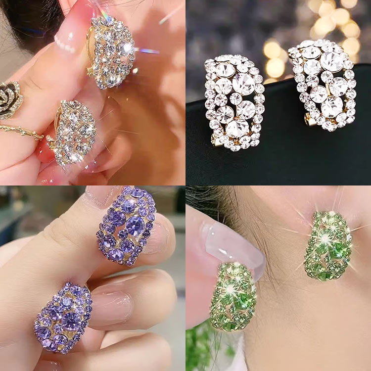 Promosi Ramadhan - Anting-anting Lingkaran Berlian - Kotak perhiasan cantik dibagikan secara gratis - Pengiriman gratis	