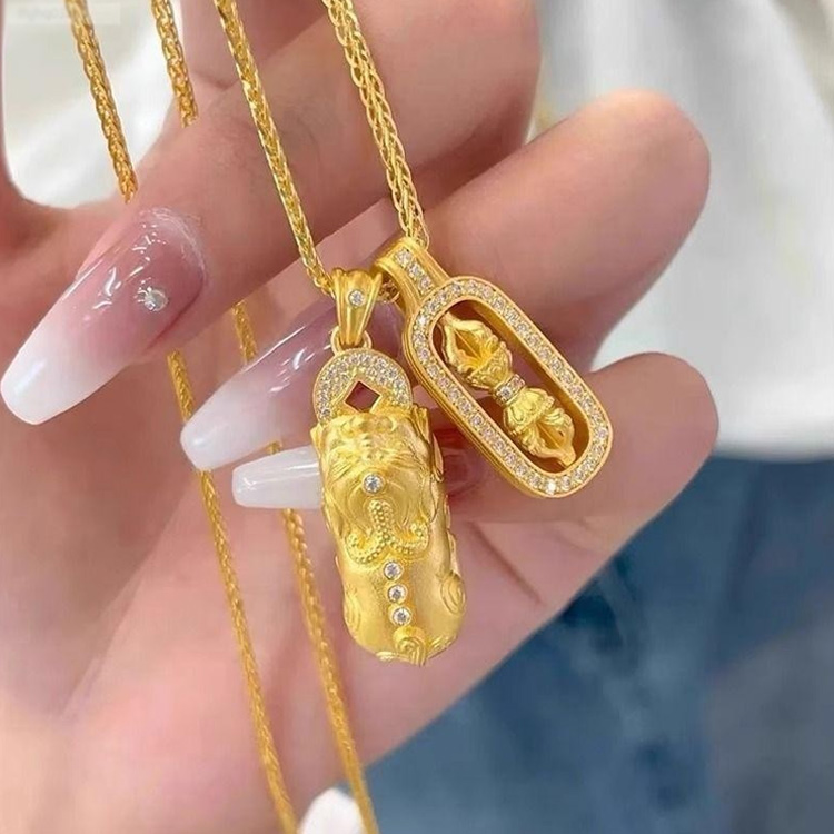 Promosi Ramadan dapatkan kotak hadiah perhiasan -Kalung Pixiu Vajra berlapis emas 24K - Pixiu mendatangkan kekayaan - Vajra dapat menangkal kejahatan - Gandakan keberuntungan Anda